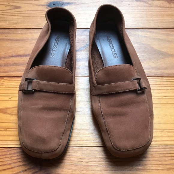Aerosoles Tan Brown Soft Suede Leather Loafers, EUC, 8.5 - Picture 4 of 10